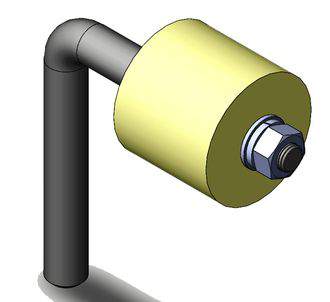 Ролик поддерж.Капролон гнутый Р1003