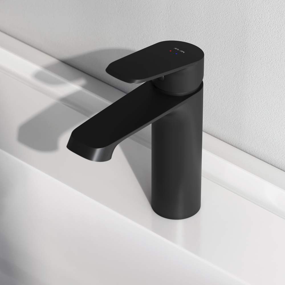 Смеситель Func д/умывальника черный F8F02122