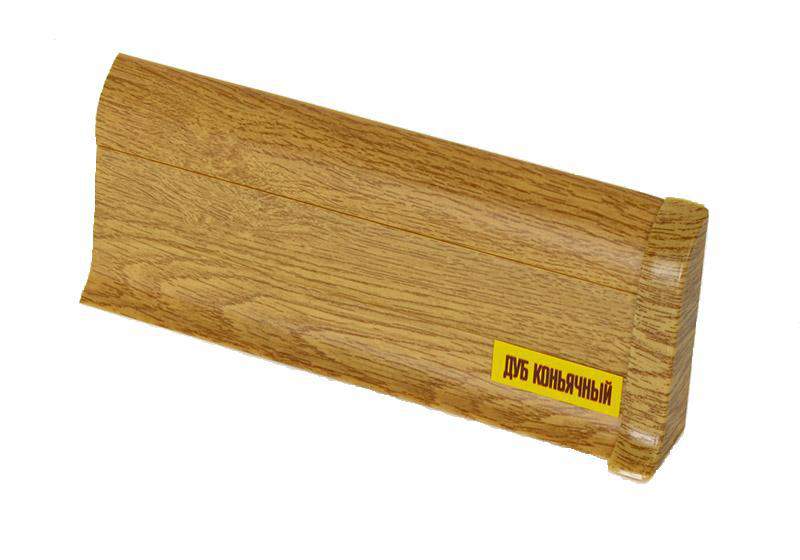 206 Плинтус н/п Идеал Комфорт, Дуб коньячный, 55мм/2,5м