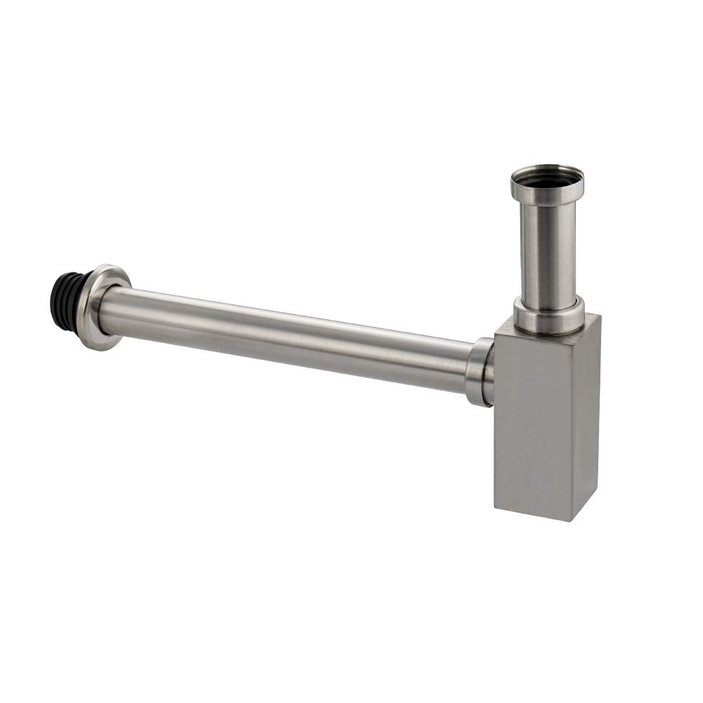 Нижняя часть сифона  Brimix  8743 нерж.сталь квадрат. профиль, САТИН