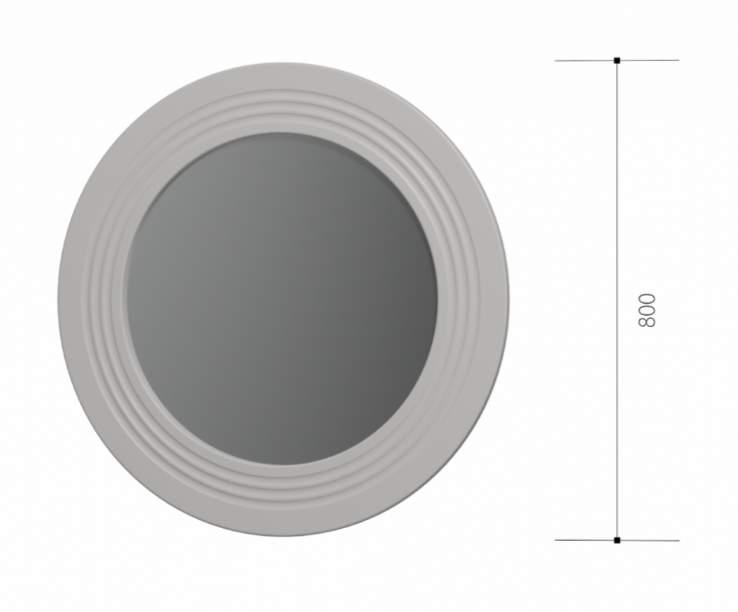 Зеркало навесное "ТЕФИЯ" 800 МДФ матов. Сантьяго
