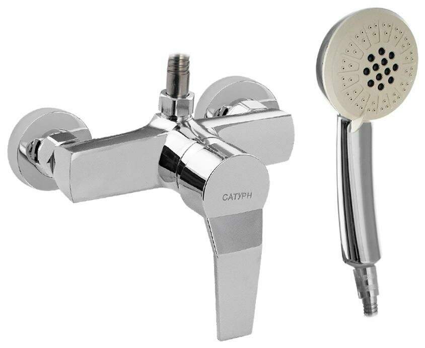 Смеситель САТУРН в душ. кабину с гибким шлангом, шаровый, 40 мм  48003