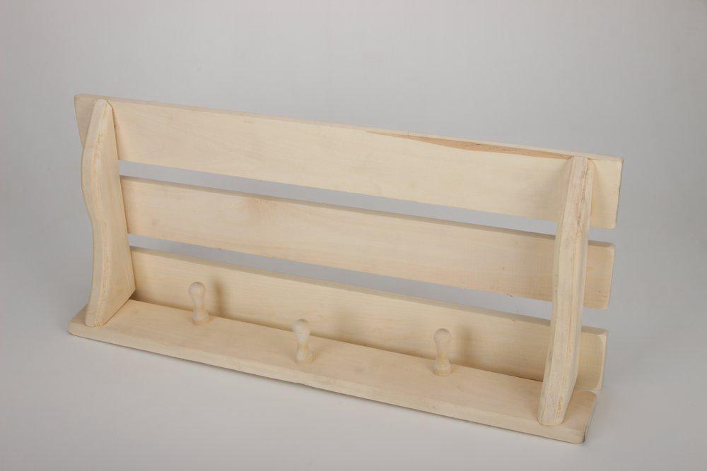 Полка Банные штучки  с вешалкой  3 рожка  32008