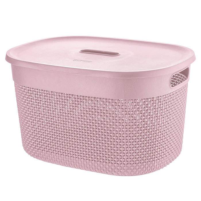 Корзинка д/хранения  OSLO с кр. лилов. овал 18л  выруб.руч. PT1333ЛЛВ / 286131