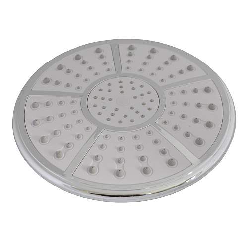 Лейка душевая GFmark  6040  тропический душ  круглая  белая с хромом