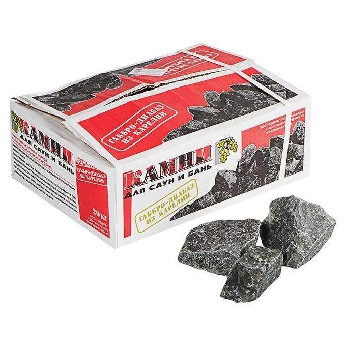 Камни Габбро-Диабаз д/саун колотый Карелия /20кг  