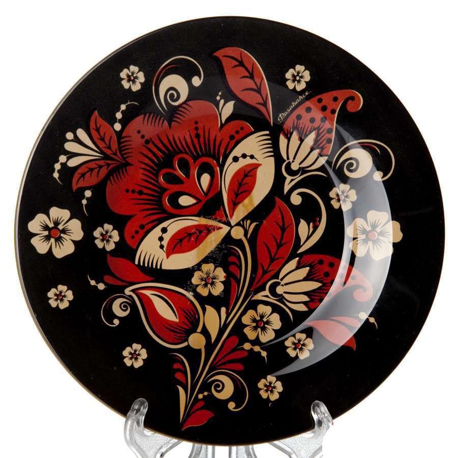 PASABAHCE Хохлома Тарелка 10327SLBD34 195мм упроч.стекло