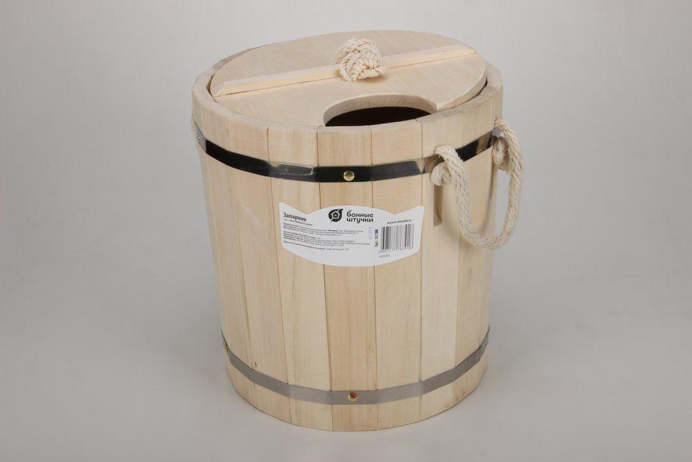 Запарник "Банные штучки" 12л  с крышкой,  пласт.вставка  03709