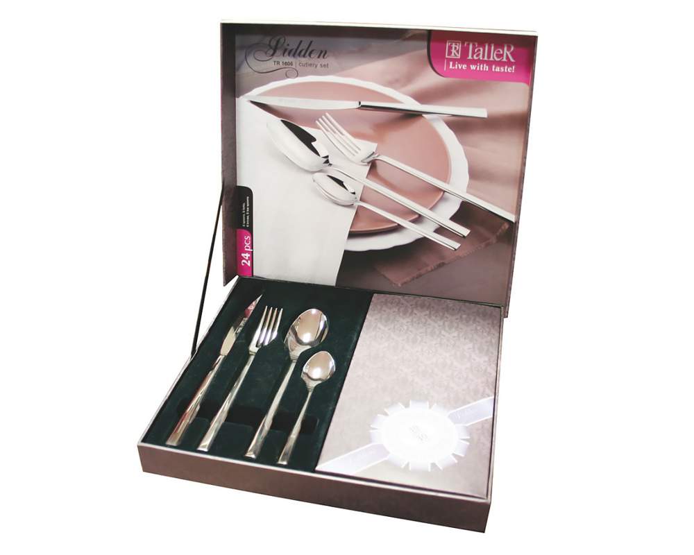 TALLER Набор столовых приборов TR-21606 Лидден 24 предм. нерж.сталь 18/10,ножи сталь 420S37 (2Cr13)