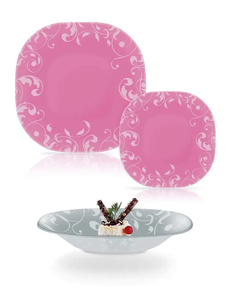 LUMINARC Джази Пинк&Грей Тарелка обеденная 27см P8205