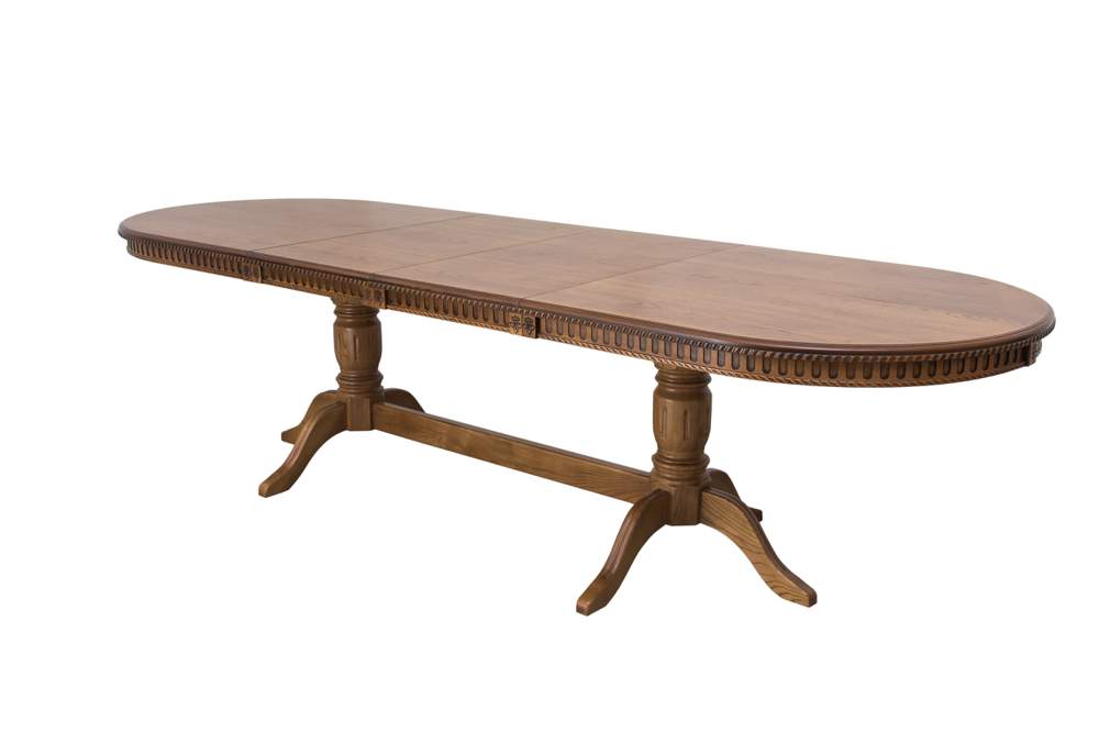 Стол Восток-3Б миланский орех  2000(2500)3000)) х1000 H770 массив бука