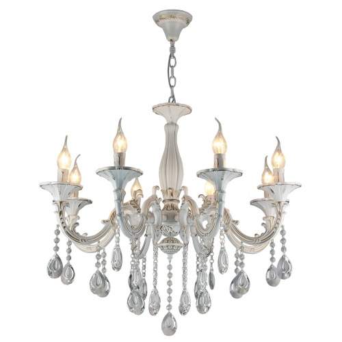 KL.3056-8-P WH 8*60Вт Е14   Люстра подвесная