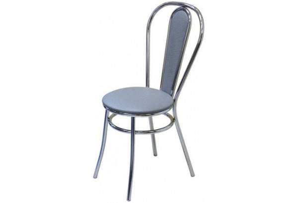 Стул Венский хром к/з серый малый ромб