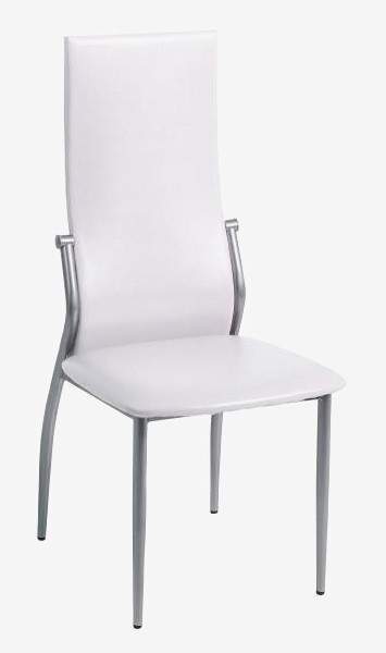 Стул Сканно металлик сид.винилкожа №24 белый