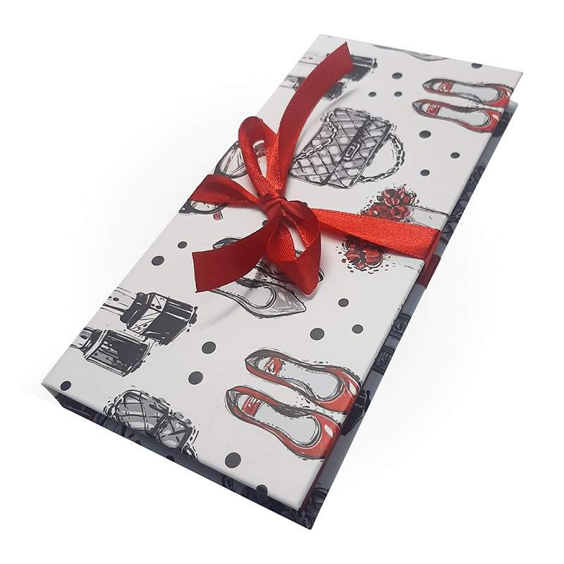 Коробка-конверт д/денег Д10303П.029 Модница с бантом 172х83х16мм 