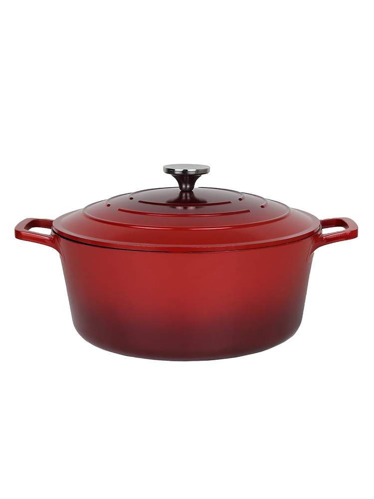 KAMILLE Dublin красный Кастрюля 4465 2500мл 20х10см литой алюминий с АП покрытием индукция 