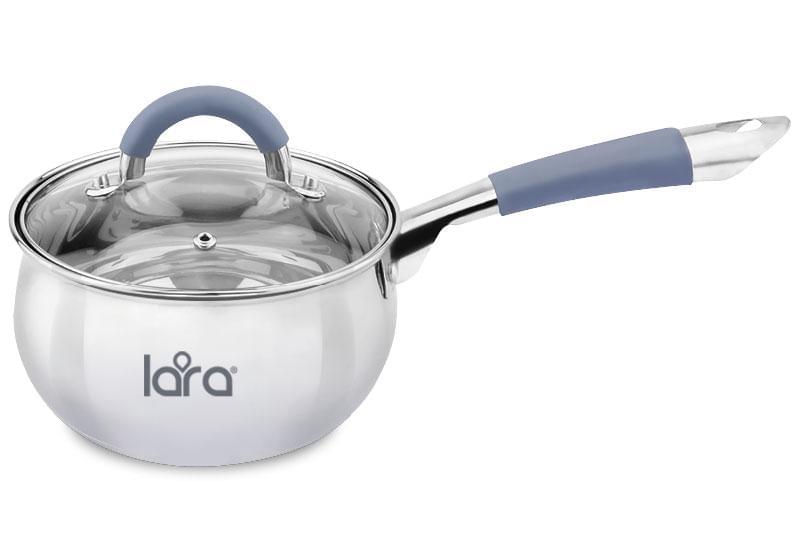 LARA Bell Сотейник LR03-14 1,8л 16х8,5см капсул 5-слойное дно индукция /нерж/