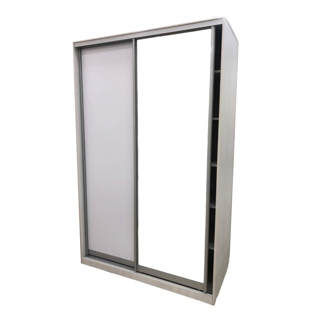 Шкаф-купе 2-х дв. 1400мм Рамух+Дверь "Люкс" 660 Акация белая+Дверь "Зеркало"