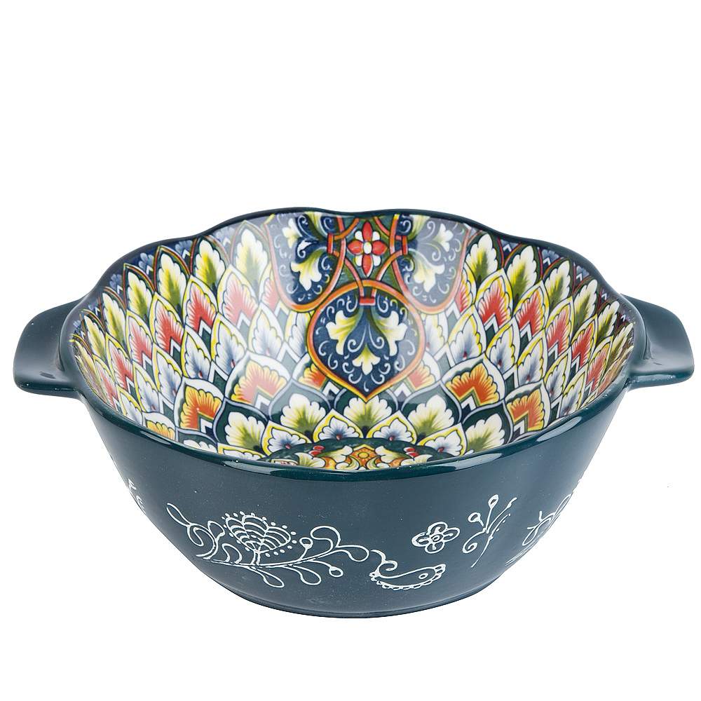 NOUVELLE HOME Arabesque зеленый Форма д/запекания 0860079 с ручками 1500мл 23,6х20х8,4см