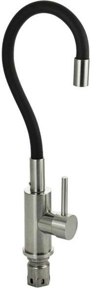 Смеситель SANAKS  13063 д/кухни гибкий излив, нерж.  Сатин