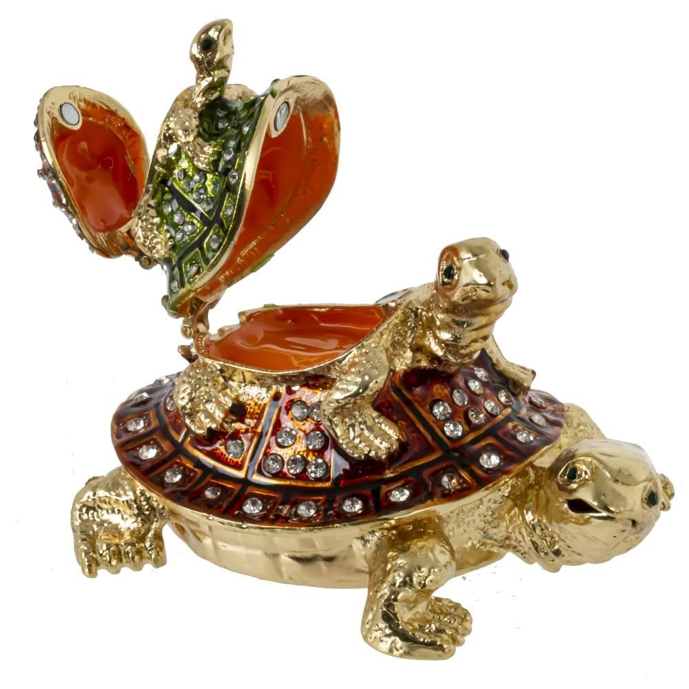REMECO COLLECTION Шкатулка 815947 Черепахи металл 11,5х7,5х7,5см