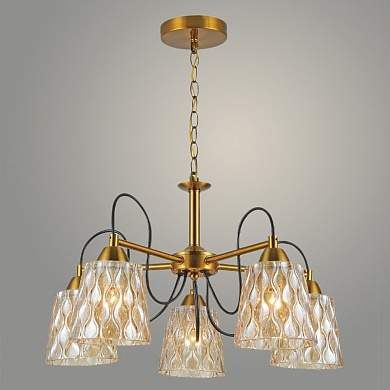 Люстра 07298/5 GAB латунь 5х40W E27 d540 h580  GNV23