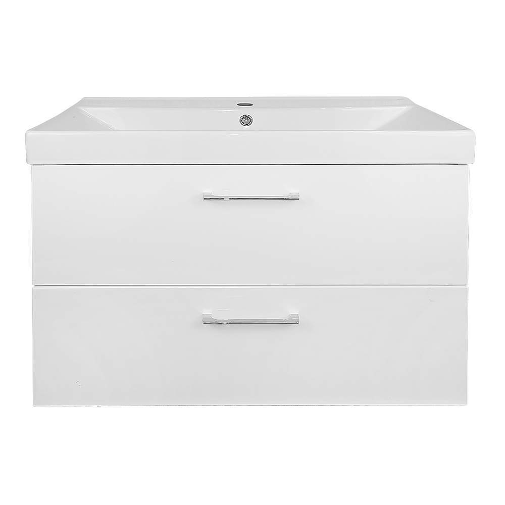 Тумба Ника 80 подвесная с раковиной Tempo 80