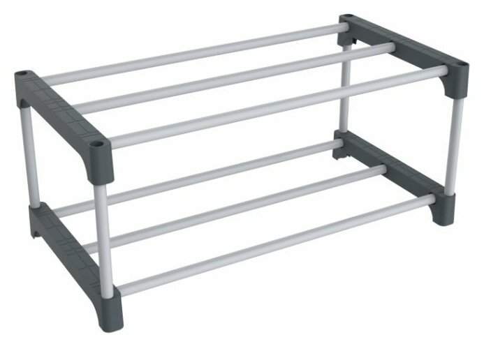 Полка д/обуви Sheffilton  SHT-SR3-P  пластик ПЛТ-166 серый/темно-серый