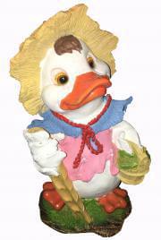 Утенок  ФП328  в шляпе с бамбуком  38см  