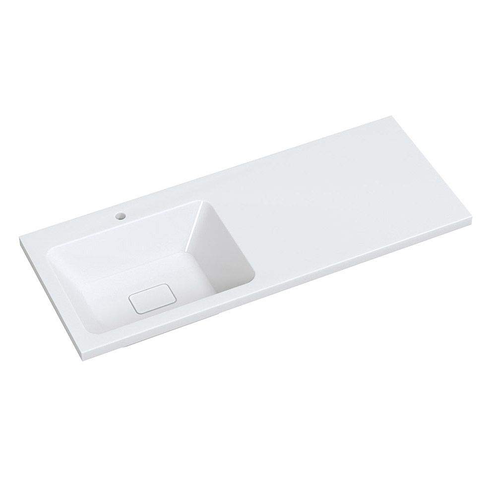 Fly-2 120 Раковина из лит.мрамор на стир.маш.,правая чаша в комп.с лев.кронш.