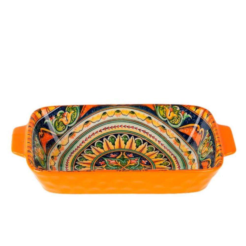 NOUVELLE HOME Arabesque оранжевый Блюдо 0860234 д/запекания с ручками 600мл 22,5х12,5х5см