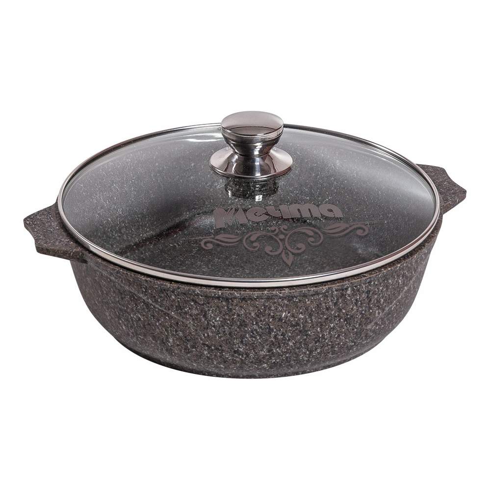 МЕЧТА Premium Mokko Жаровня 34902 с крышкой 4л сверхпрочное АП покрытие 