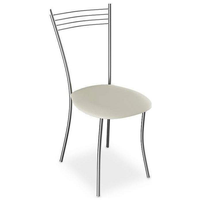 Стул Тюльпан МИС  хром лак/белый