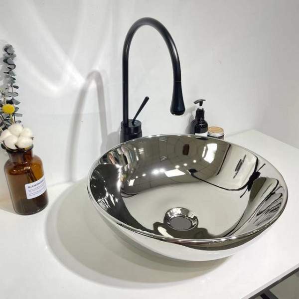 Раковина M73SL накладная на столешницу Хром 400х400х145мм М