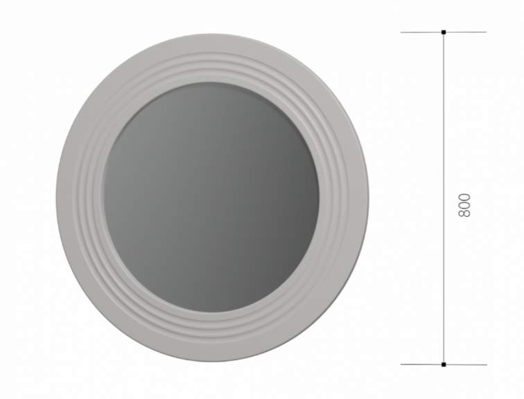 Зеркало навесное "ТЕФИЯ" 800 МДФ матов. Монблан