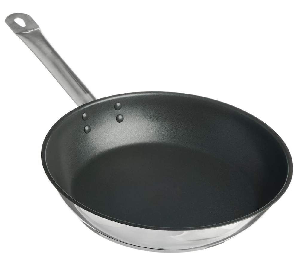 КАТУНЬ Общепит Сковорода 26см АП 0,6мм нерж.,тройное индукционное дно КТ-ОБ-СА-26