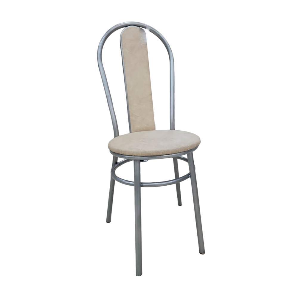 Стул Венский хром к/з св. бежевый