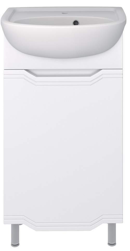 Тумба Viktoria  + раковина  Уют 45см белый  2045CVIC