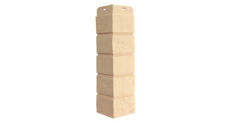 Угол наружний GL состаренный кирпич стандарт бежевый