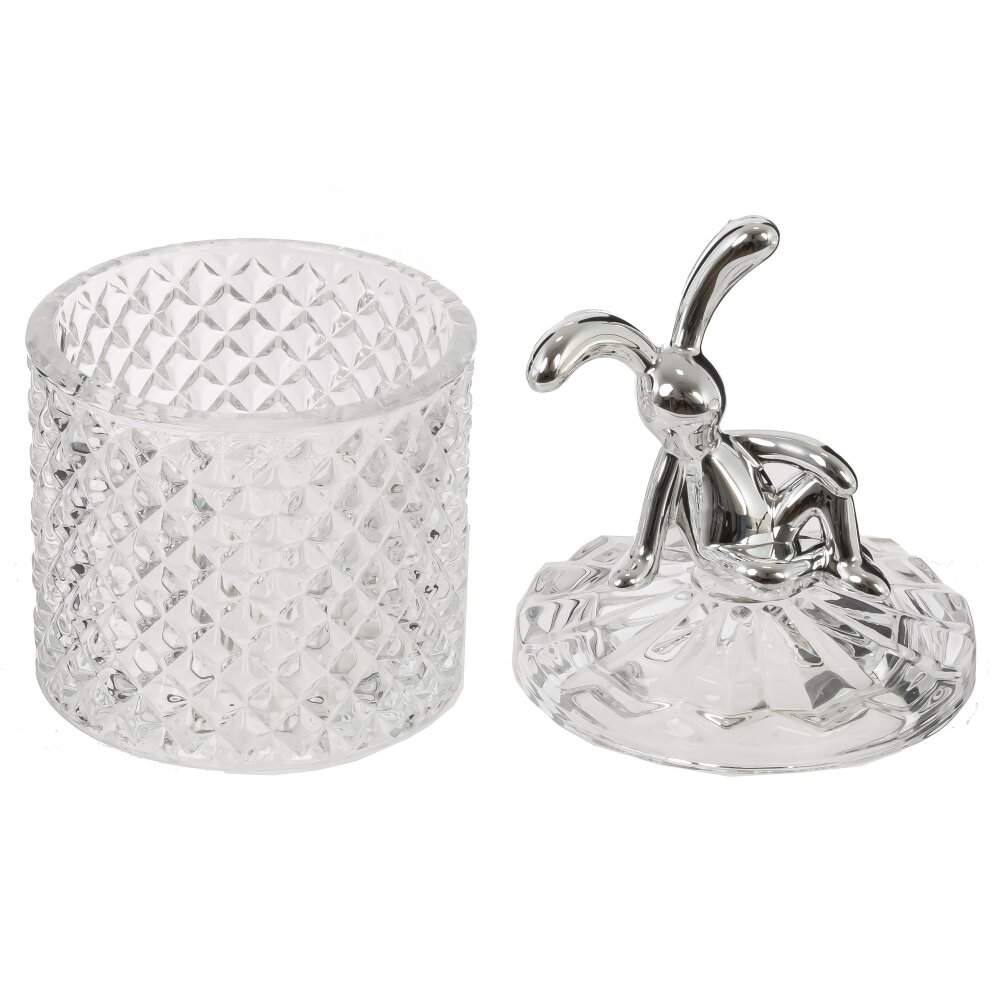 REMECO COLLECTION Шкатулка 817279 Зайчик стекло/полимер 6,5х6,5х12см