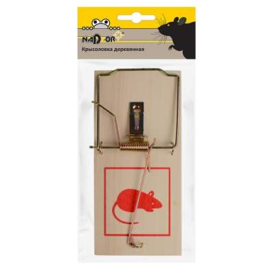 Крысоловка MOUSE 1 дерево 17,5х8х1см/16,5х8  NAT123  30917