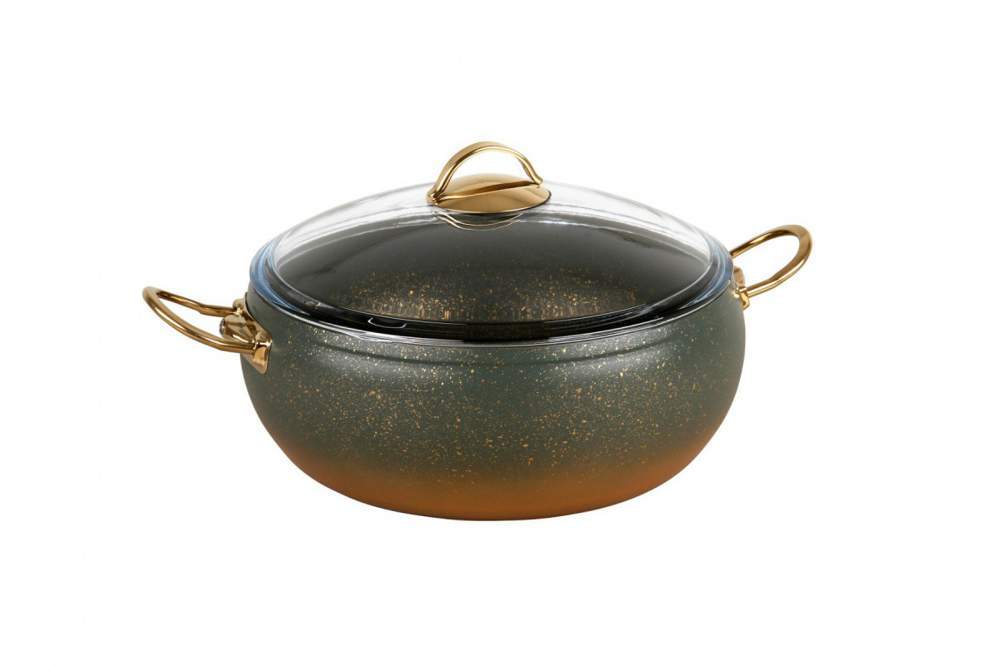 O.M.S. Olive Кастрюля 3141-IND-20 Olv 2,5л 20х9см индукция АП покрытие