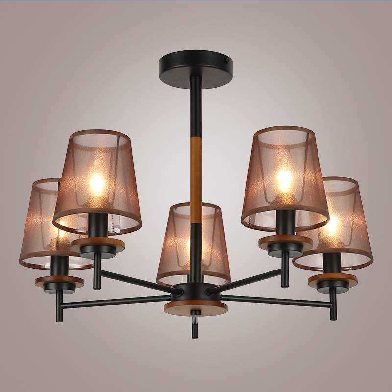 Люстра MDG105/5 BK черный 5х40W E14 d600, SJNG21