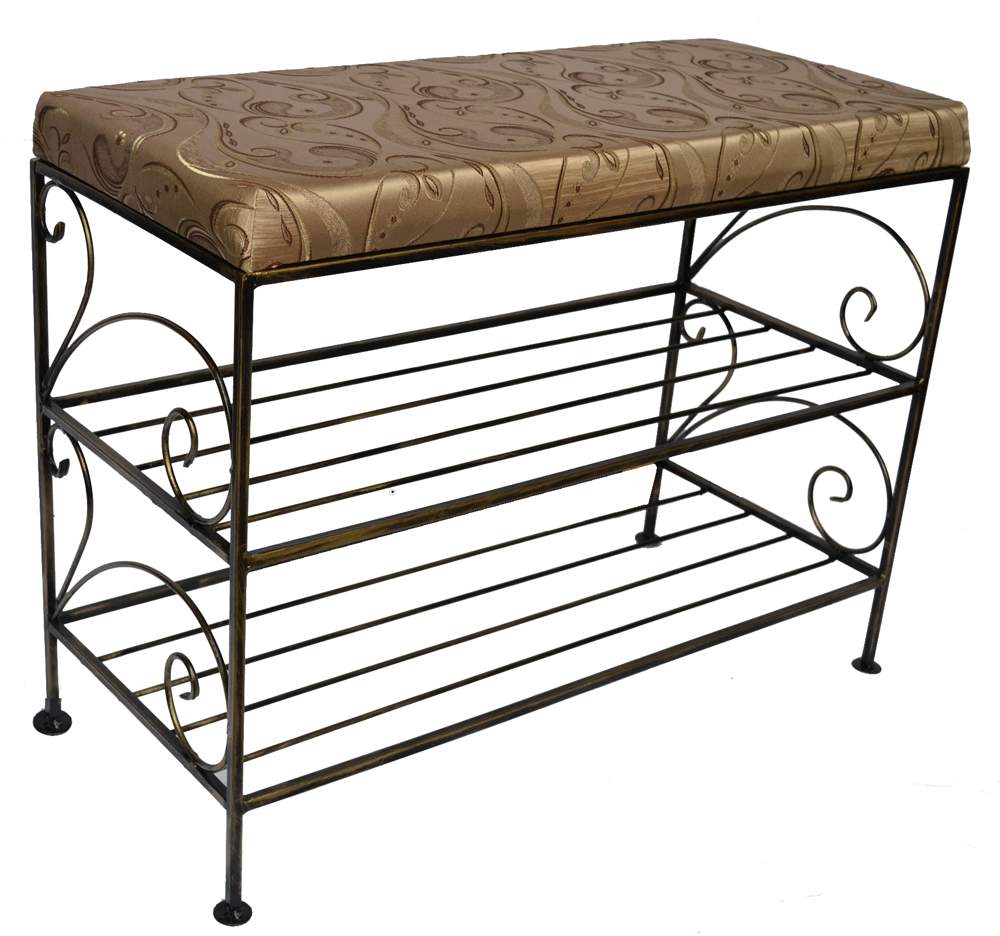 МЕТАЛЛ-ДЕКОР Обувница-Банкетка №508 2-х ярусная h58*35*80см