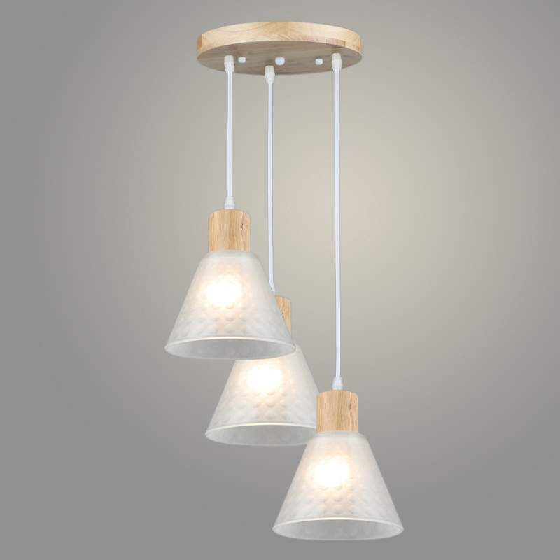 Подвес N5890/3HQ WT+WOOD белый 3х40W Е27 d350 h800, QH23