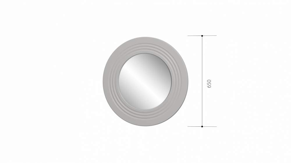Зеркало навесное "ТЕФИЯ" 650 МДФ матов. Меренга