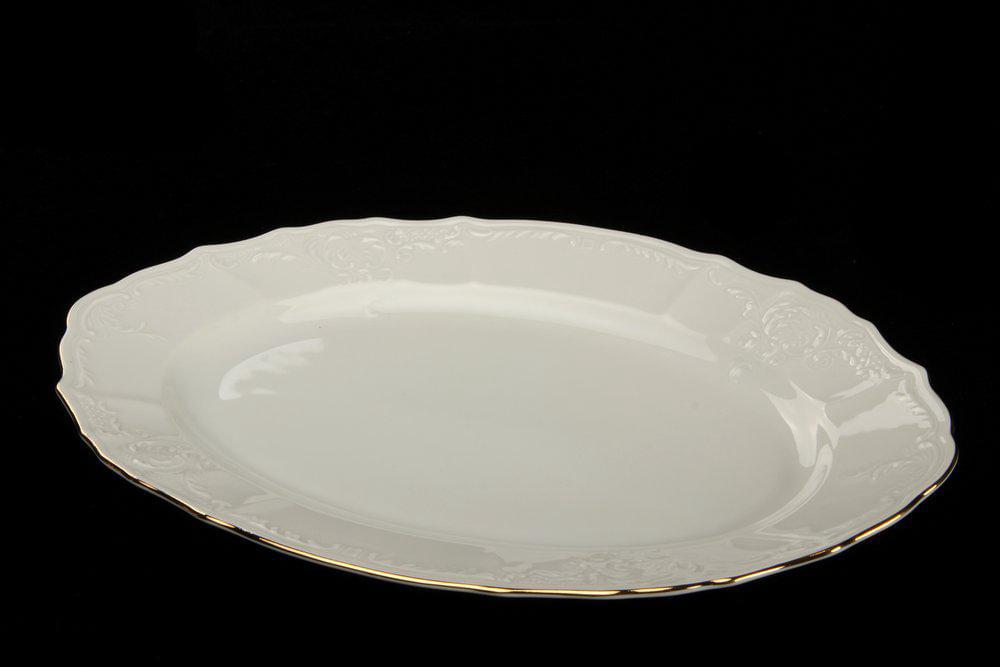 BERNADOTTE Отводка золото Блюдо овальное 34см декор 03629/БТФ0120
