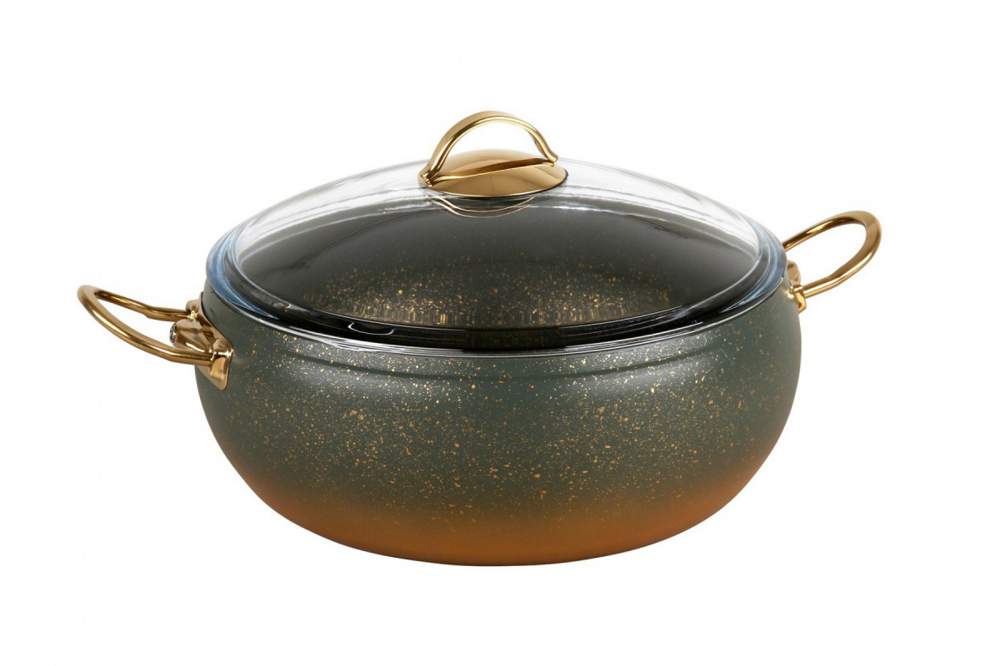 O.M.S. Olive Кастрюля 3141-IND-28 Olv 6,6л 28х11,5см индукция АП покрытие