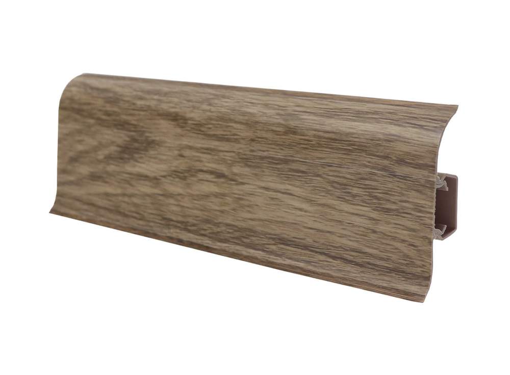 839    Плинтус с кабель-каналом 58мм Дуб Кремонский