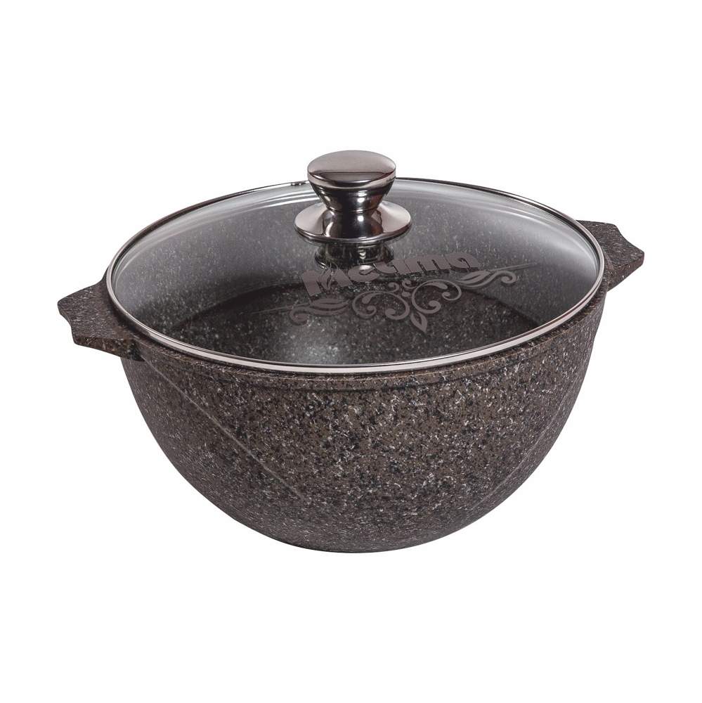 МЕЧТА Premium Mokko Казан 54902 с крышкой 4л сверхпрочное АП покрытие 